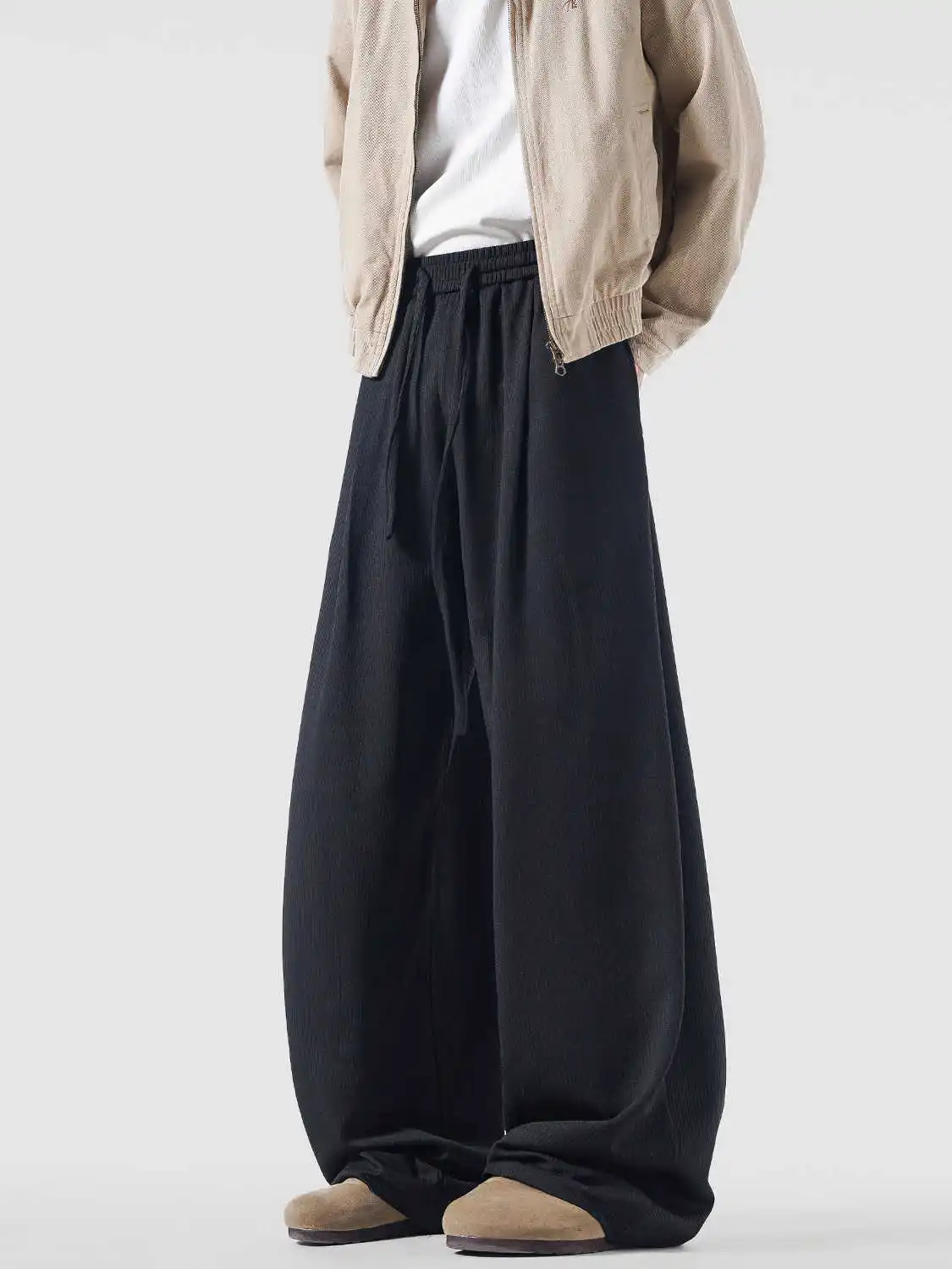 Pantalones de chándal góticos negros para mujer, pantalones holgados Harajuku Emo, pantalones de baile japoneses 2000s Y2k Vintage Hip Hop, pantalones de gran tamaño para otoño