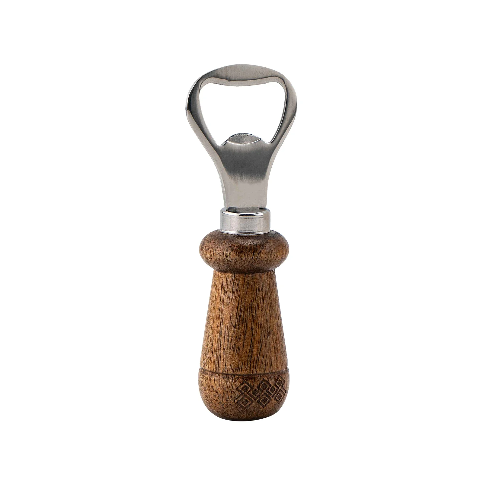 Portable Stainless Steel Bottle Opener Wood Handle Drink Cap Lid Beer Bottle Opener Easy to Carry Launcher Kitchen Gadget Tools