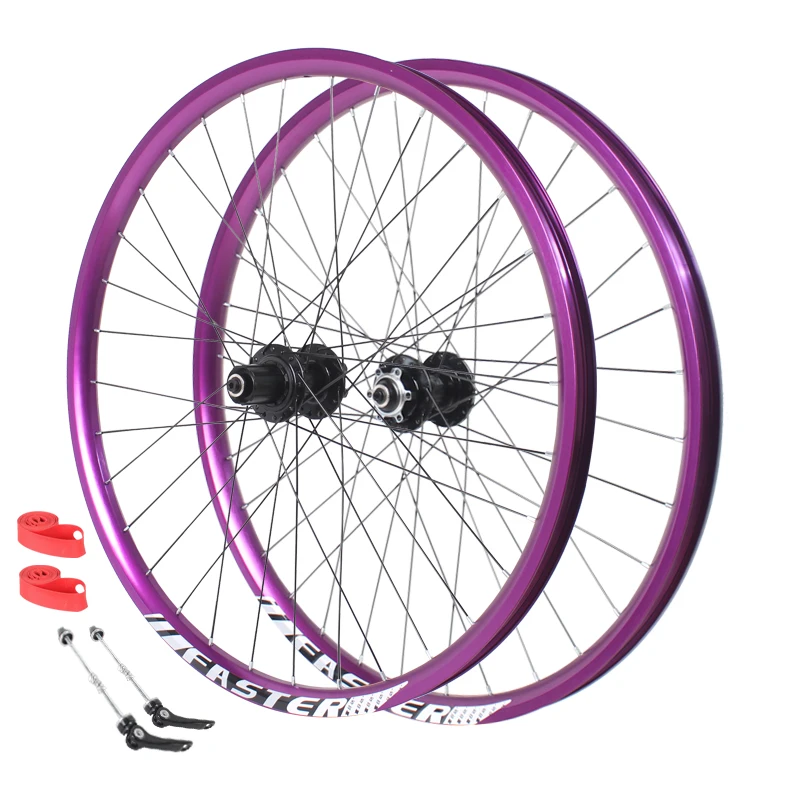 26 Inch Mountain Bike Wheel With 120 Sound 6 Ratchet Wheel Variable Speed Disc Brake Front 2/Back 4 Bearing Set Front/Rear Wheel