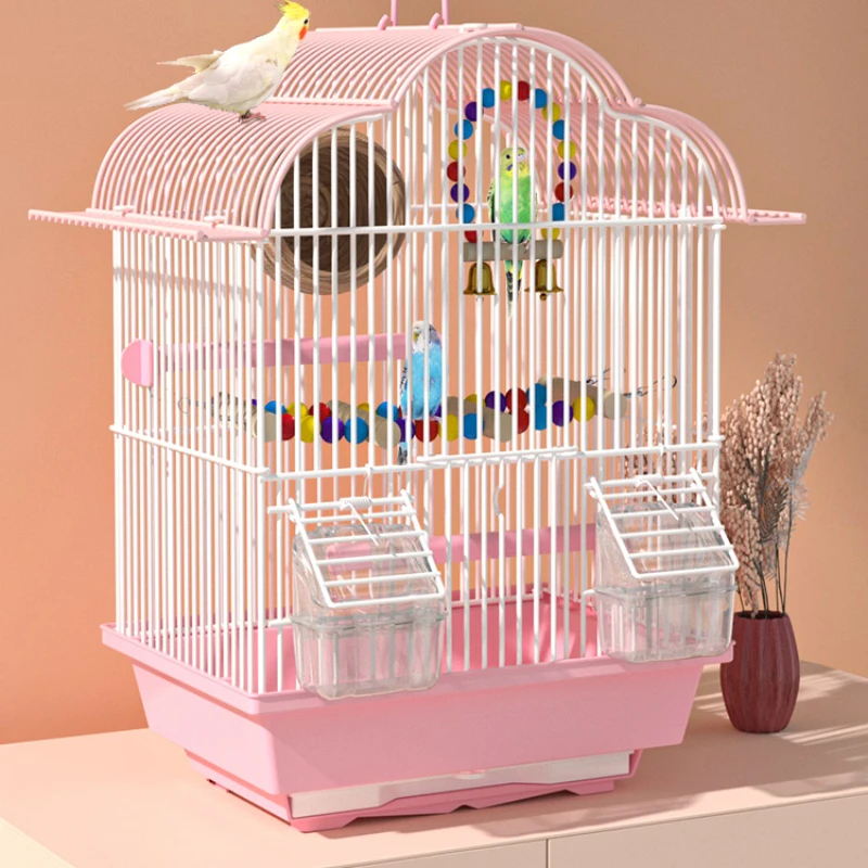 Metal Villa Breeding Bird Cages Budgie Canary Breeding Portable Bird Cages Carrier Decoration Cage Oiseau Pet Products WZ50BC