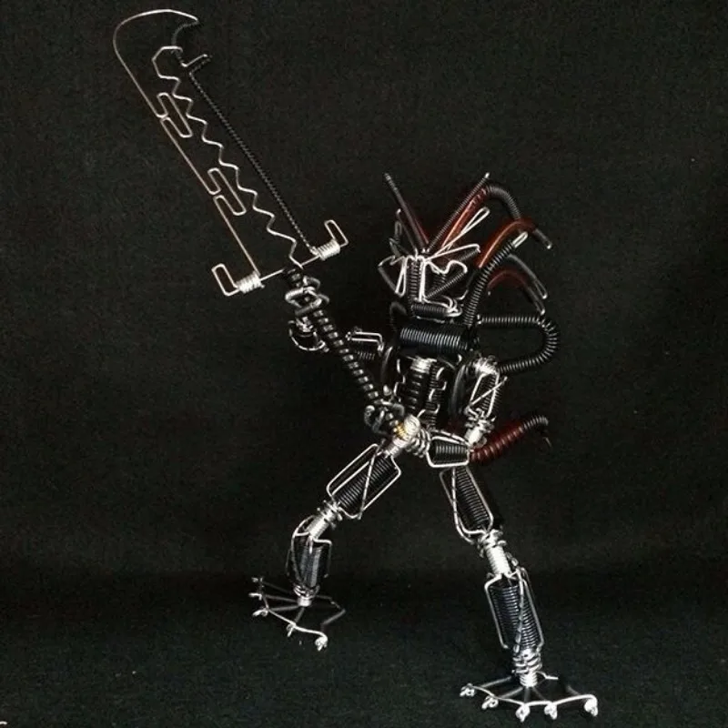 Handmade toys, educational handmade models, big robot knitting, creative handmade toys, aluminum wire