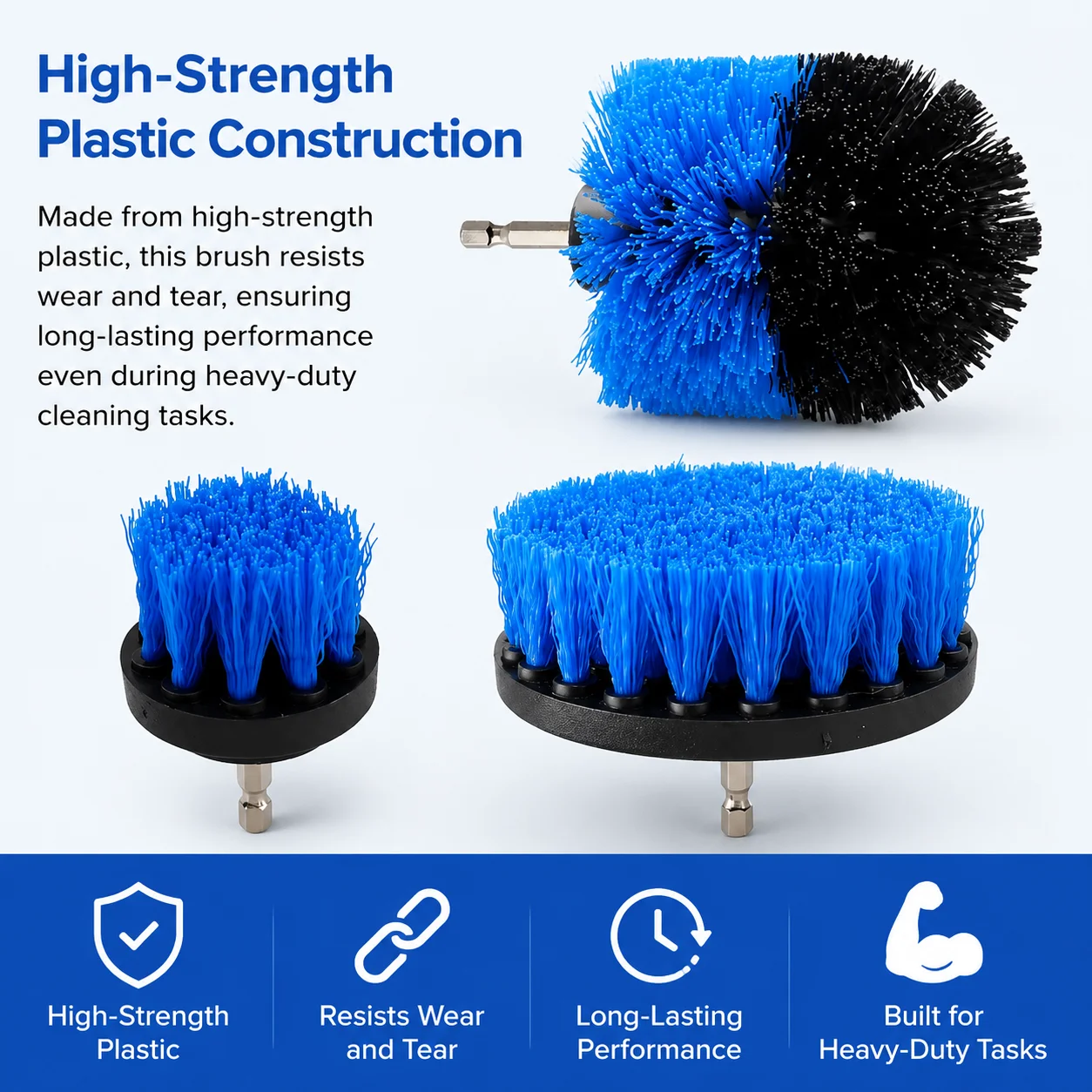 3/9Pcs Multi-Function Drill Brush Power Scrubber Useful Attachment Bathroom Drill Scrub Brush for Nylon Surfaces Tub Shower Tile