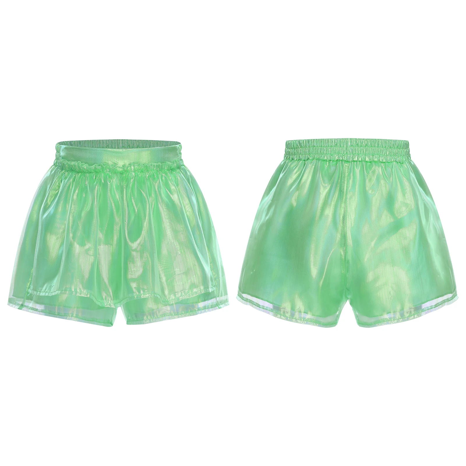 Crianças calças quentes meninas shorts brilhantes jazz dança culottes hiphop streetwear dança palco desempenho rave festa traje