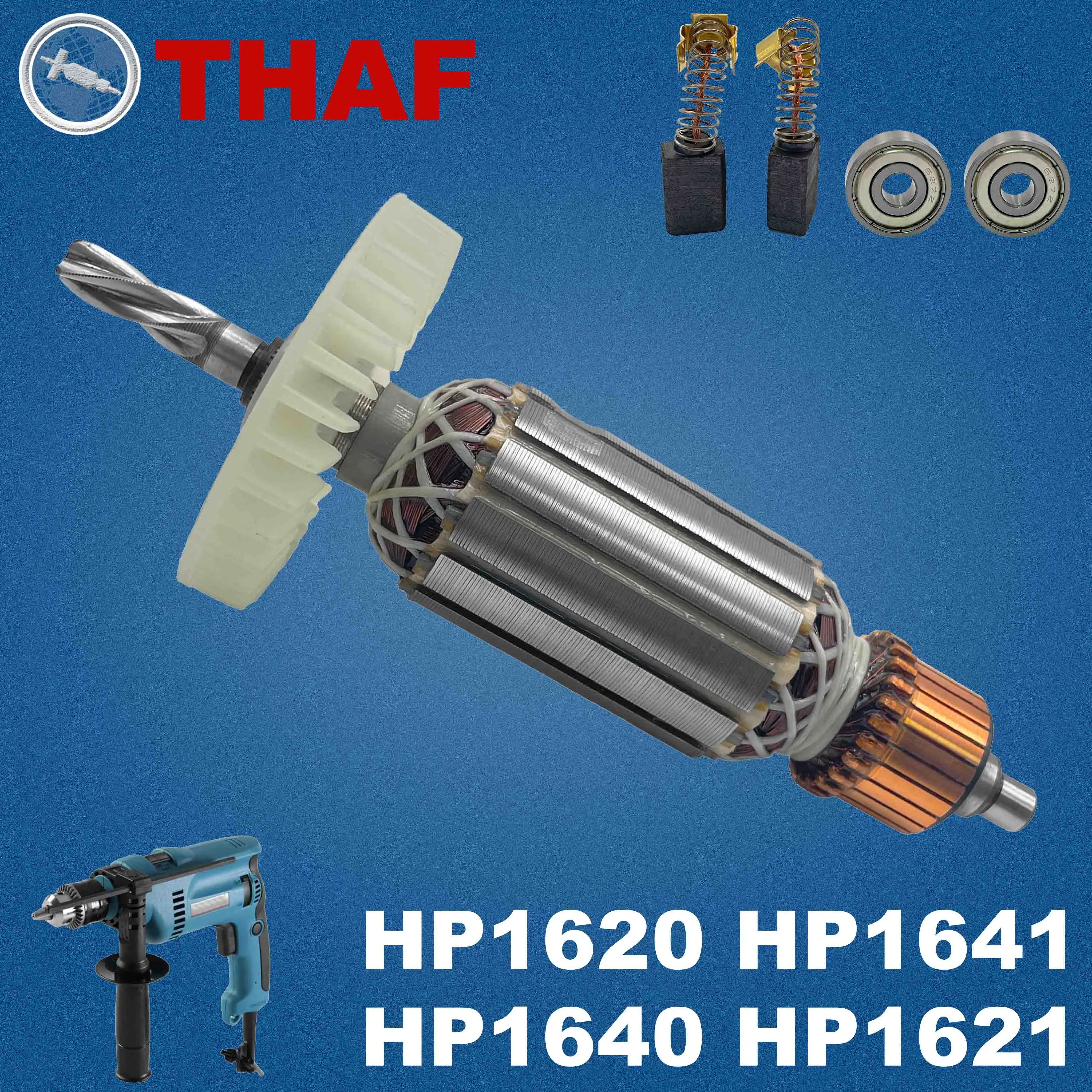 AC220V-240V Inducido Reemplazar Para Makita Taladradora De Percusion HP1620 HP1641 HP1640 HP1621