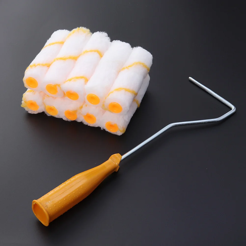 

1 set Paint Roller Covers 4 Inch Washable Reusable Lint Free Shed Resistant For Wall Ceiling Home Office Diy Decoration