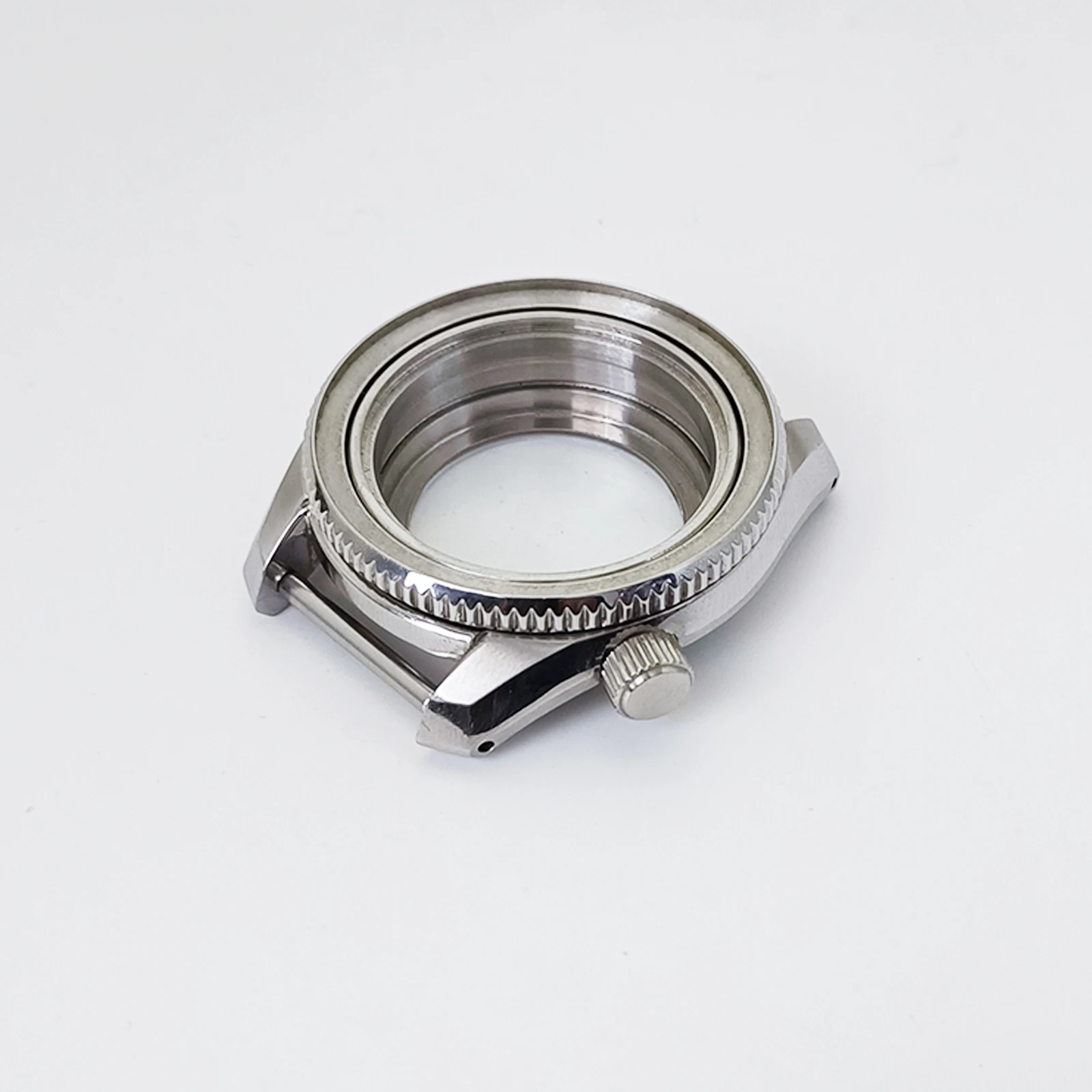 Mod SPB185 Case NH35 Case Ceramic Bezel Insert Sapphire Crystal Glass Silver Stainless Steel Watch Case