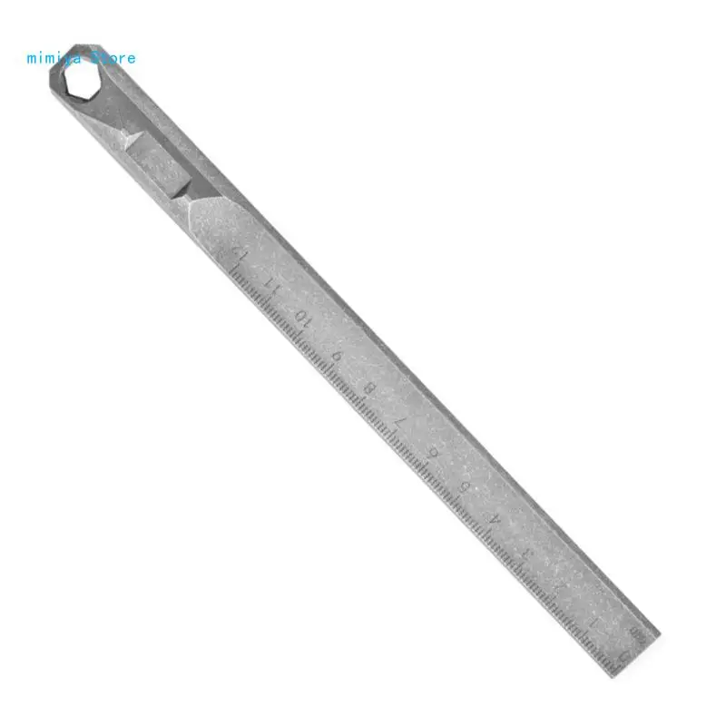 

pipi Straight Ruler Crowbars Wrench Tool Titaniums Alloy Ruler Waist Hanging Pry Rod