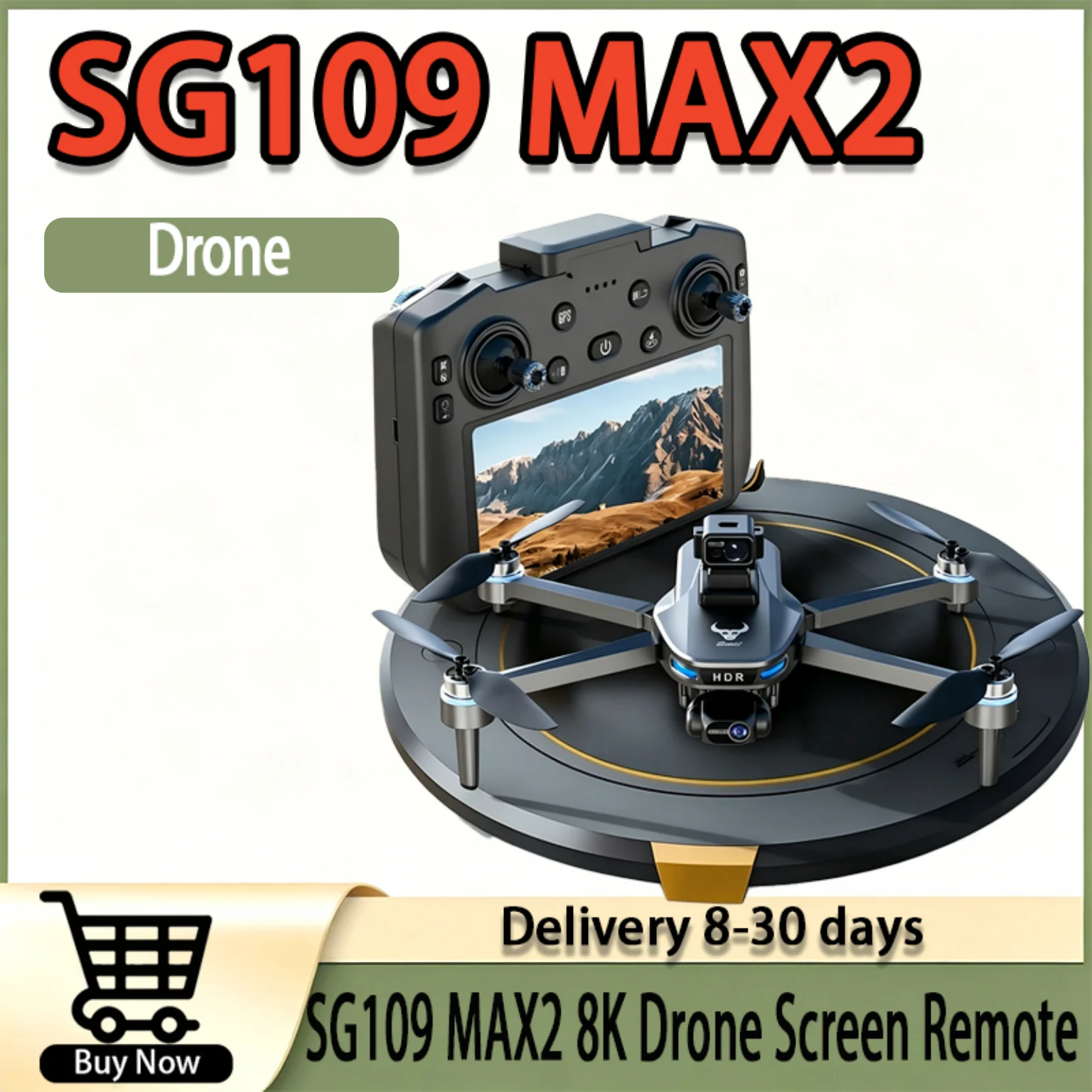 2025 SG109 MAX2 GPS Drone,8K Camera,3-Axis Gimbal,5G FPV,Laser Obstacle Avoidance,Screen Remote,Brushless Quadcopter