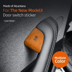 Per Tesla Model Y Model 3 Car Door Switch Sticker Trim Cover accessori interni Alcantara Wrap Protector Styling Decoration