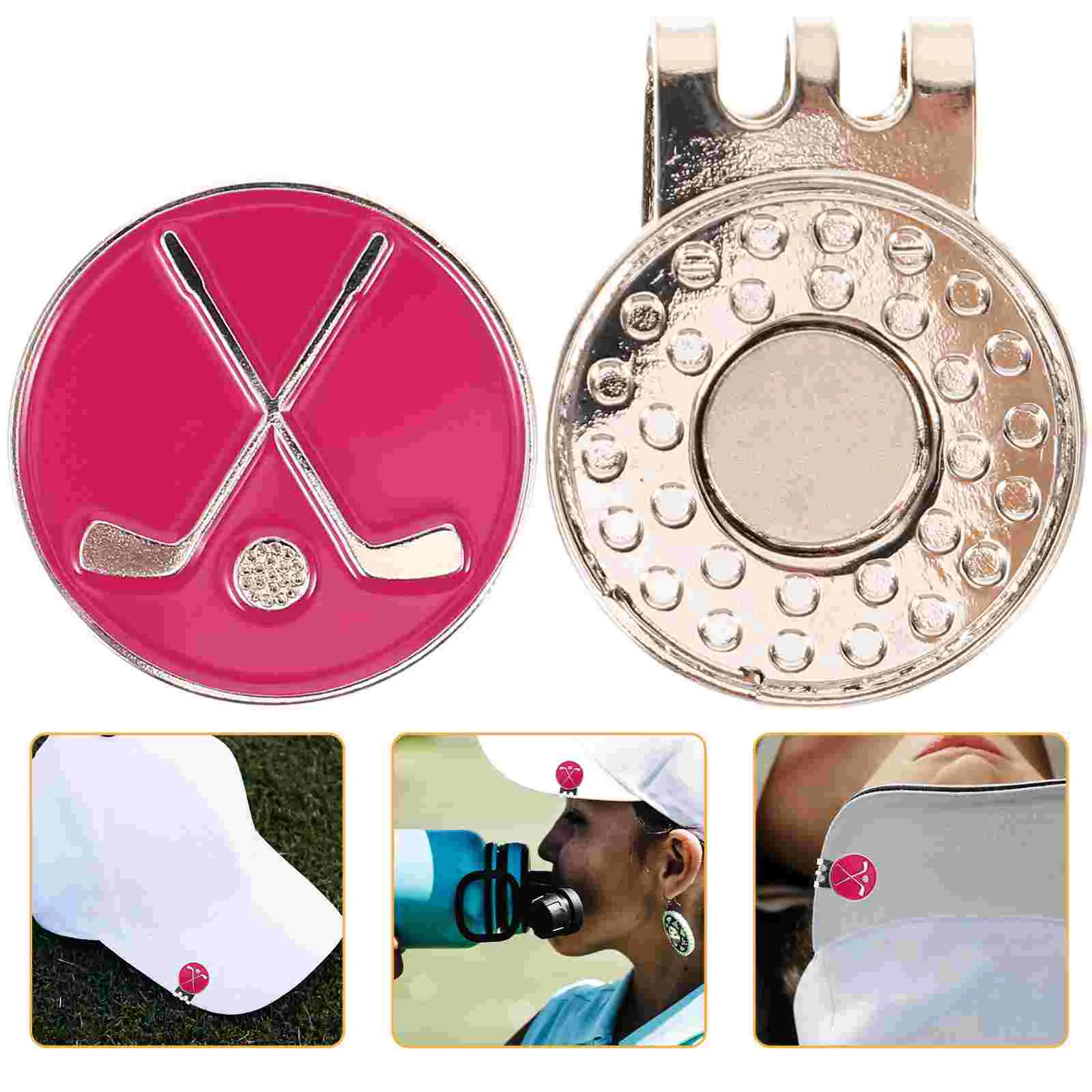 

Golf Hat Clip Portable Ball Marker Zinc Alloy Delicate Decor Hats Decorate Gift Supply Miss Men's