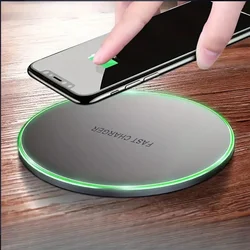 15W Fast Wireless Charger Pad for iPhone17-13Pro/XS Max/Mini/X/XR & Samsung/Xiaomi/Huawei -USB-Powered Induction Charging