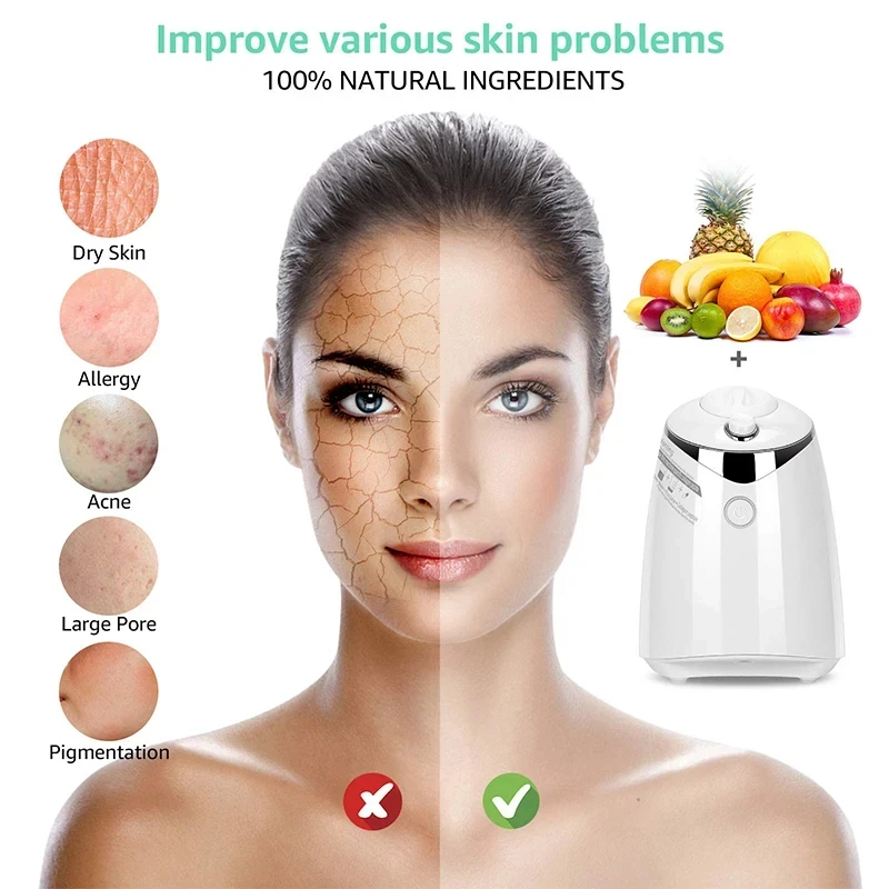 DIY Face Mask Maker Machine Automatic Fruit Vegetable Natural Plant Mask Machine Facial Care Beauty Instrument Home Beauty Spa V