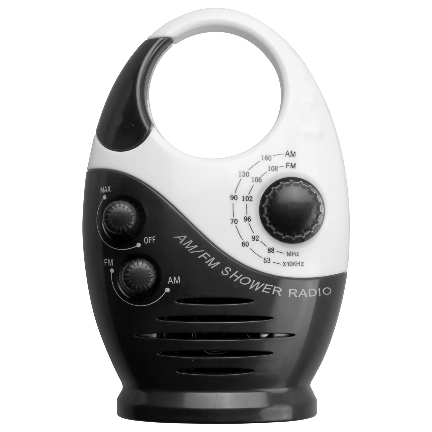 SCLS AM/FM Mini Shower Radio Bathroom Waterproof Radio Hanging Music Radio Built-in Speaker
