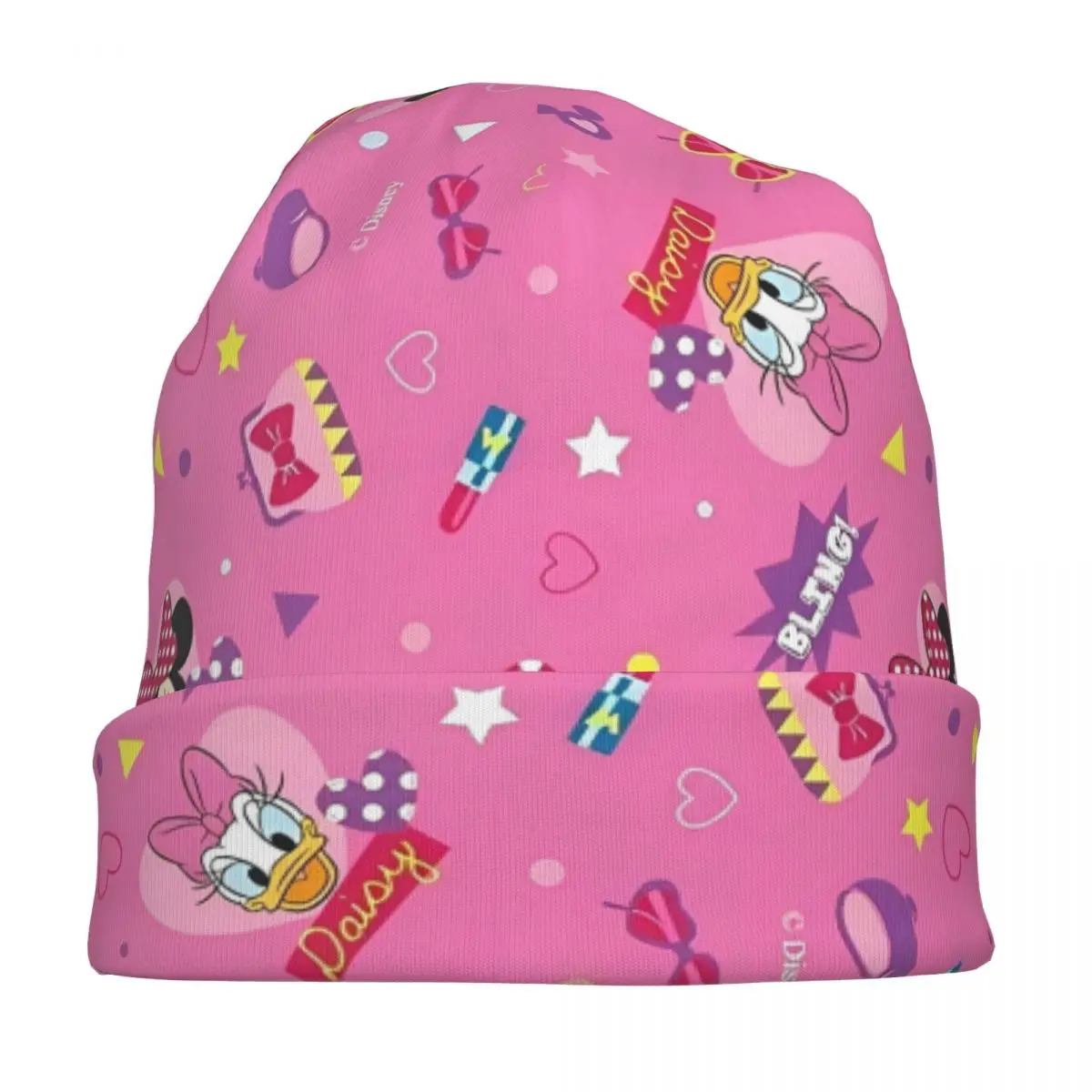 Gorra Love Daisy Minnie Mouse rosa Hip Hop para adultos gorros para exteriores gorros cálidos de primavera gorro de doble uso