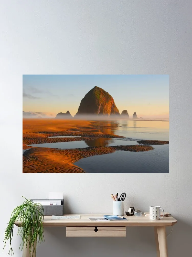 Cannon Beach, Oregon Photo Canvas POSTER ,Home Decor Wall art painting