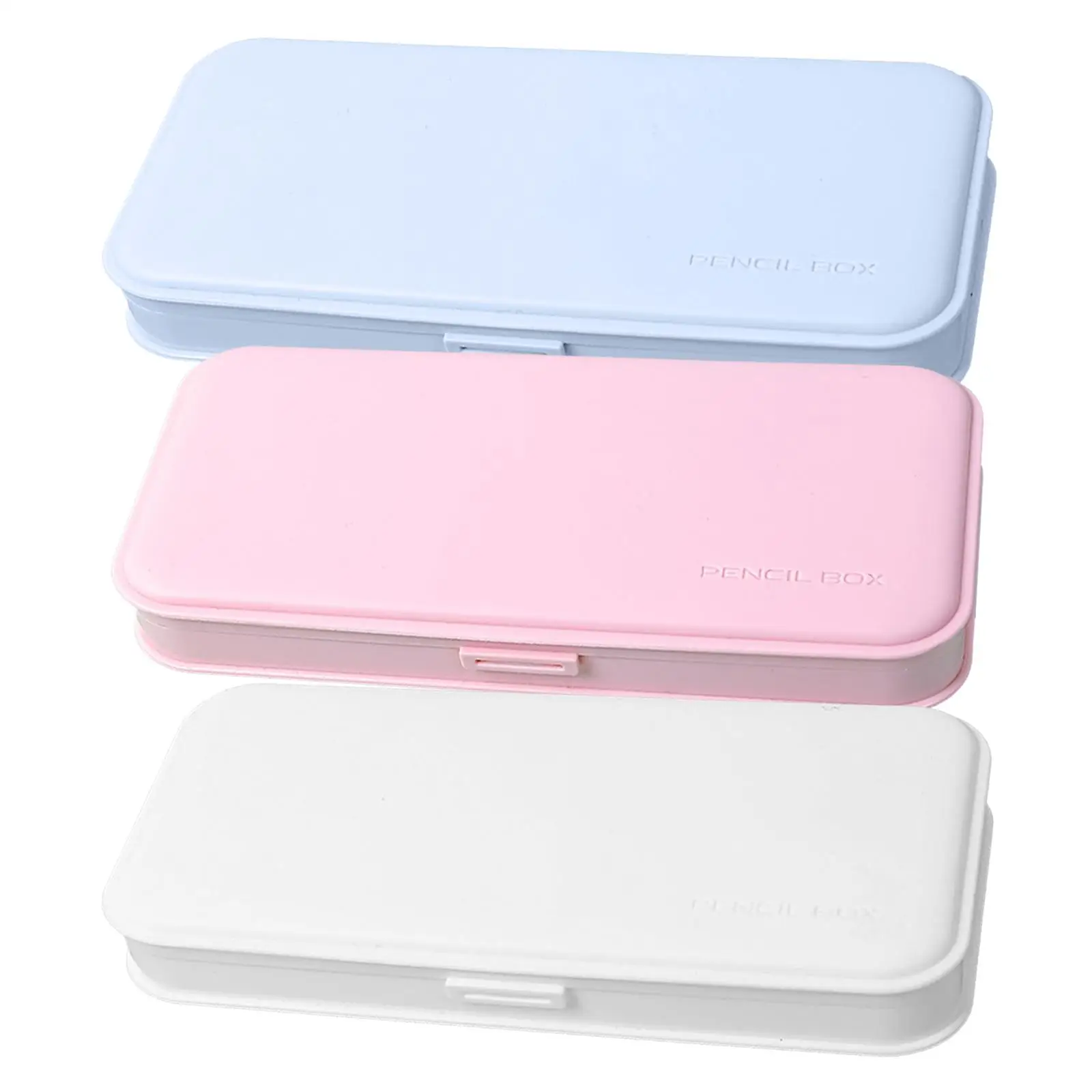 PP Plastic Frosted Pencil Case Multiple Uses Lightweight Compact for Pens Pencils Markers Easy to Material Practical