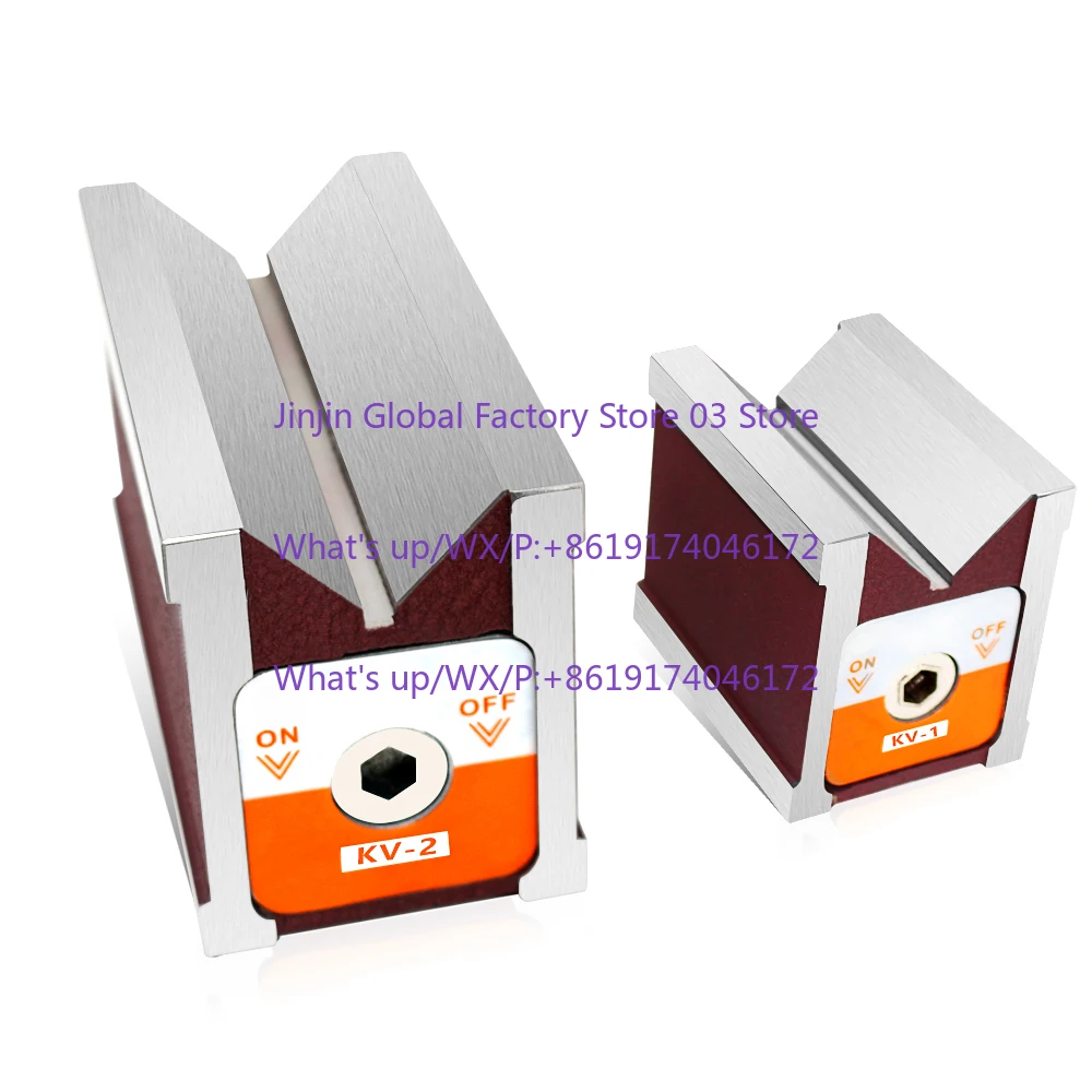 

1PCS Magnetic V-shaped block Magnetic triangle table V-shaped table cutting line with / iron 7K line Magnet V-shaped block 12K