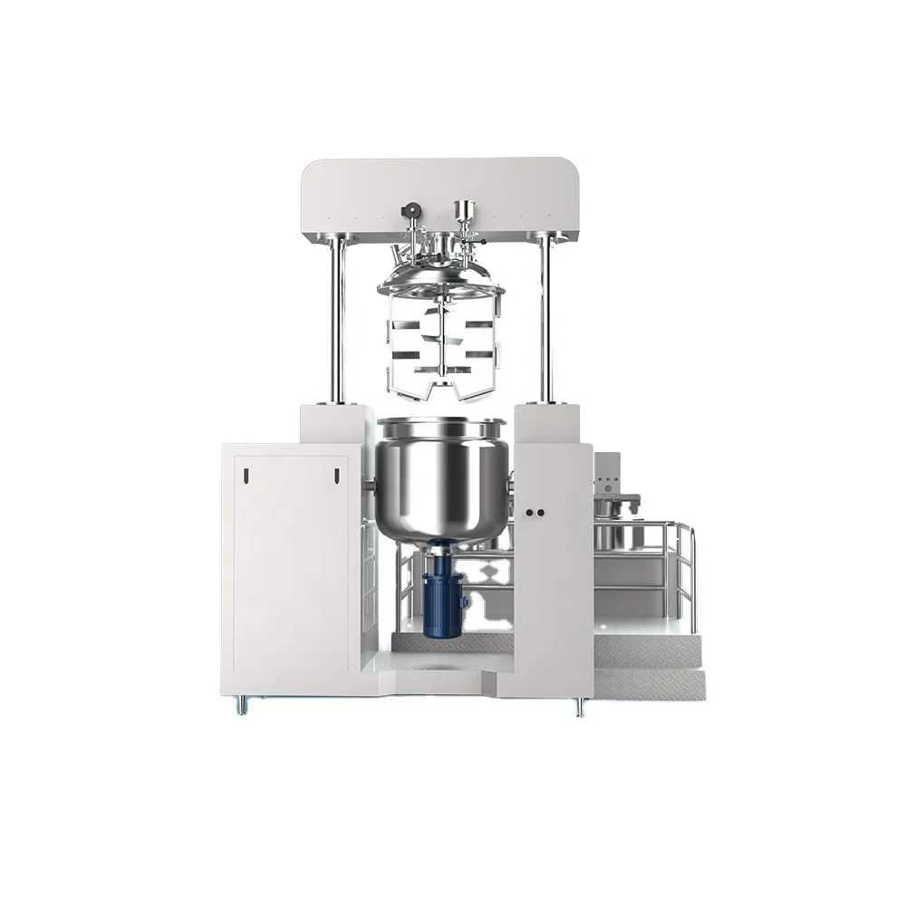 100L-Zcosmetic Making Machine 2000L High-quality Parallel Bar Hydraulic Lift Emulsifying Machine