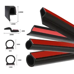 P Z D shape type Car Door Seal Strip EPDM Rubber Noise Insulation Anti-Dust Soundproof Car Seal strong 3M adhensive 2 Meters