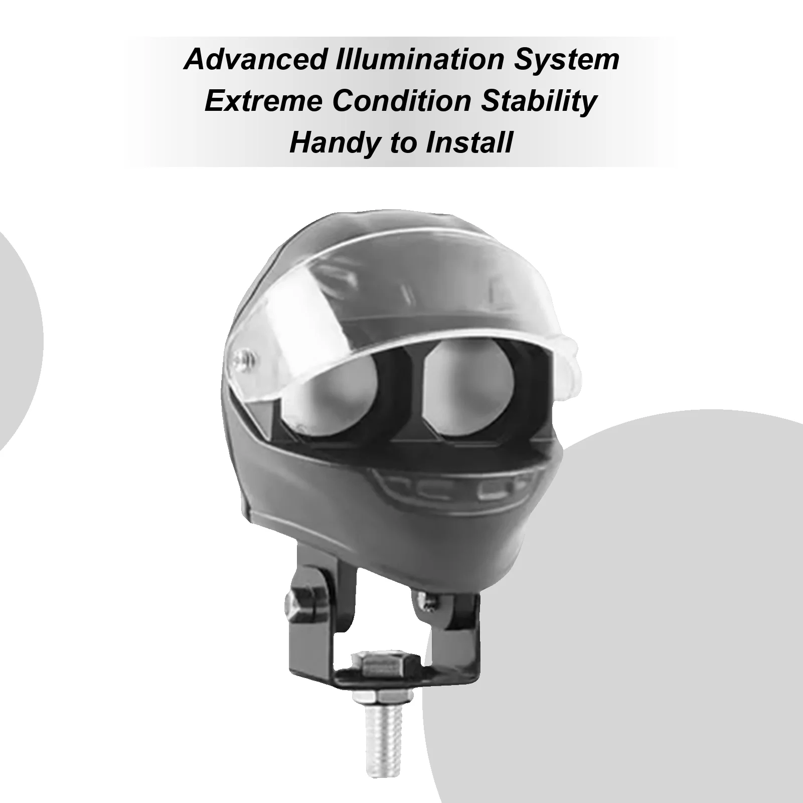 Motorcycle Fog Lights Helmet-Style LED Motorcycle Auxiliary Light Motorbike Driving Spotlight For Scooter ATV Offroad Dirt