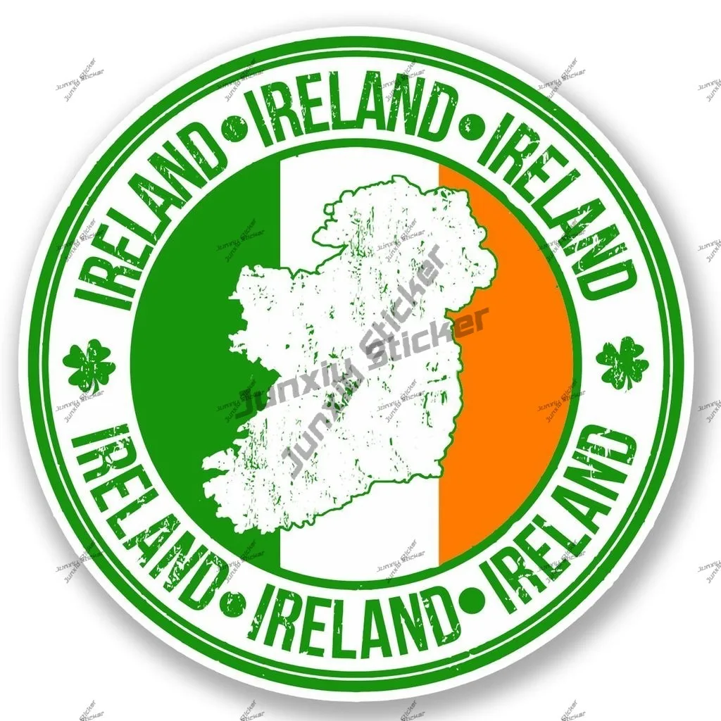 

County Carlow Ireland Irish Emblem Harp Vinyl Stickers Bumper Weatherproof Sticker Belfast Northern Ireland Shamrock Decal Pvc