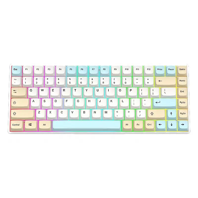 لوحة المفاتيح الميكانيكية RGB الخلفية YG84 3 طرق بلوتوث 2.4G السلكية مخصصة لتقوم بها بنفسك عدة مبادلة ساخنة 3pin/5pin مفاتيح #2