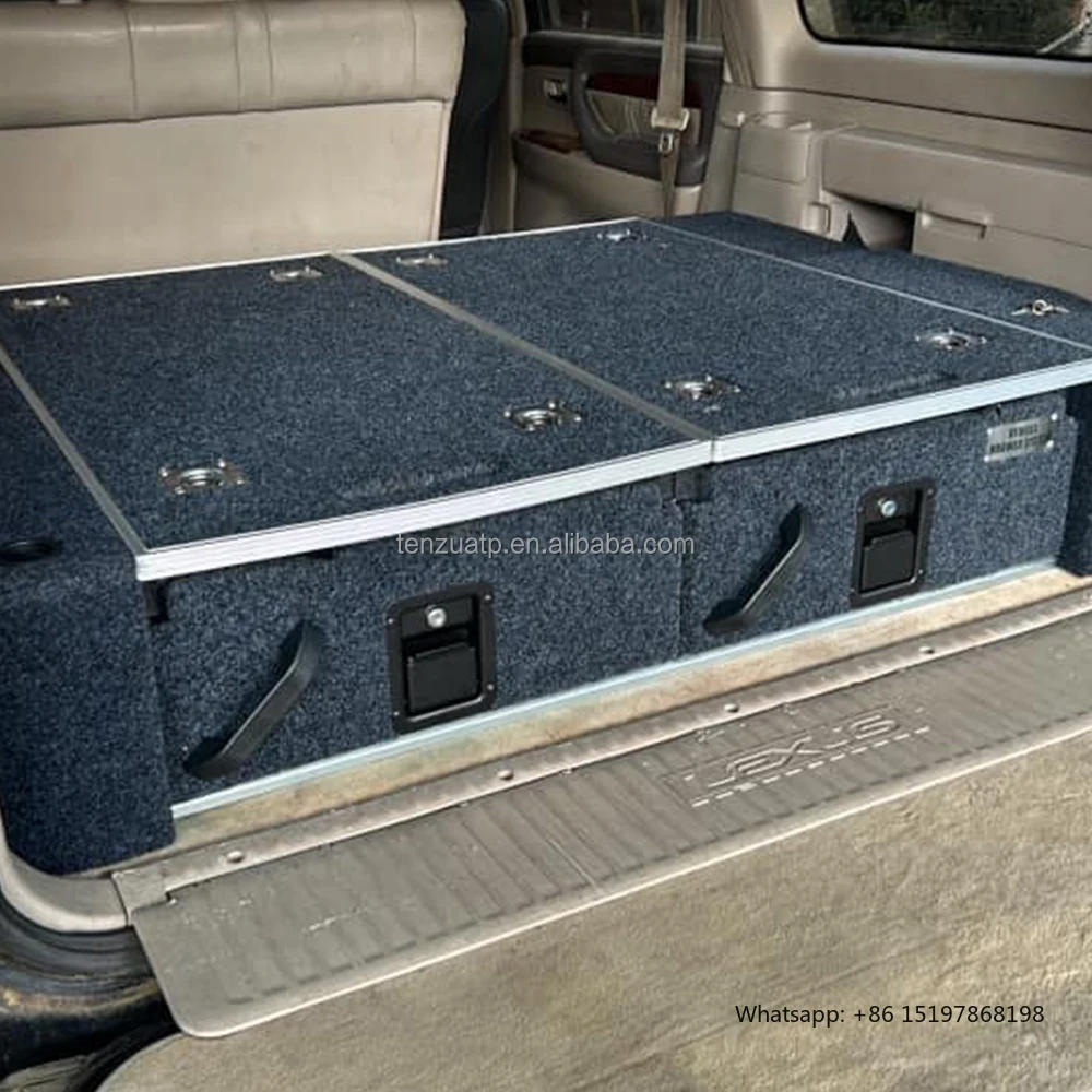 

4X4 Custom Twin Drawer Lockable Storage 4Wd Drawers Suv Drawer System for Landcruiser Lc80/Lc100/Lc105/Lc200