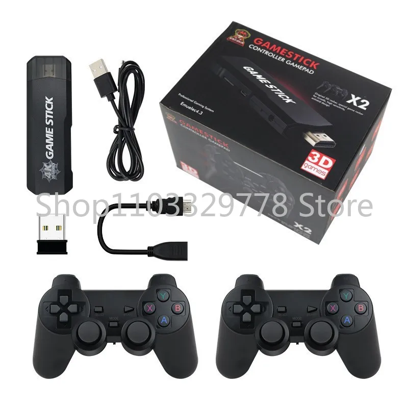 X2 Game Paddle Video Game 3D Portable 4K HD TV Retro Console 50 Game Paddle Simulator Gd10