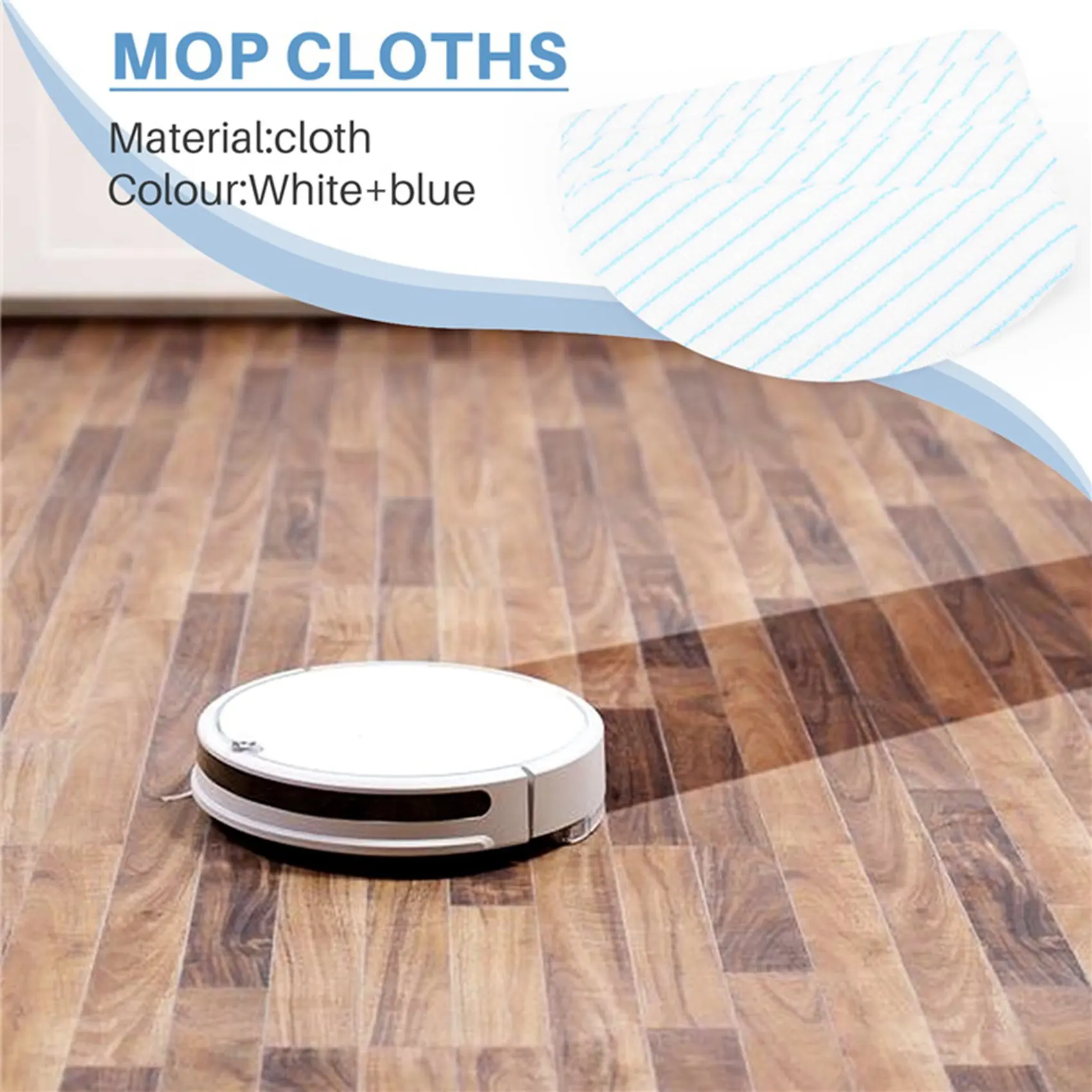 M17K 120Pcs Microfiber Mopping Pads for ECOVACS DEEBOT OZMO T8 T9 AIVI Vacuum Cleaner Washable Mop Cloth Rags