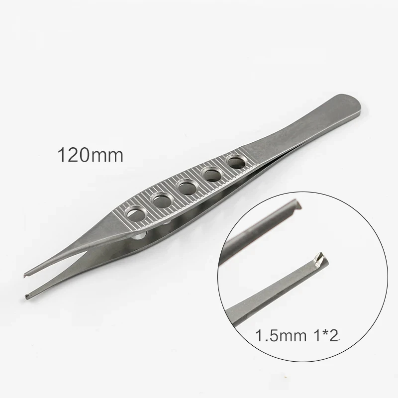 แหนบปากเล็กแบบ microinstruments แหนบพลาสติกอุปกรณ์เครื่องสำอางแหนบแบบมีฟันสแตนเลสสองชั้น