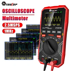 TOOLTOP 디지털 오실로스코프 멀티미터, 다기능 전기 테스트 도구, 휴대용 멀티미터, 2 in 1, 2.5Msps, 1MHz, ET2010A