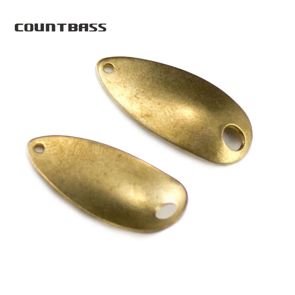 Countbass 황동 연어 캐스팅 낚시 스푼 블랭크, SP011 2.2g (5/64oz), 민물 배스 파이크 낚시 미끼, 50 개