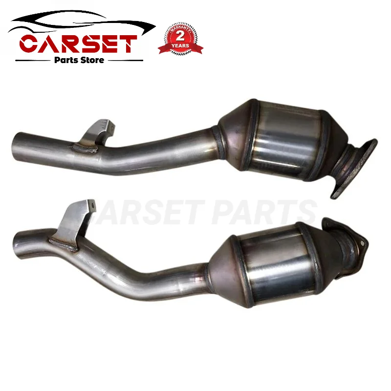 Pair Rear Catalytic Converter for Porsche Cayenne 4.8  V8 - Gas 2011-2014 Without turbocharger Exhaust Pipe 958113023AX