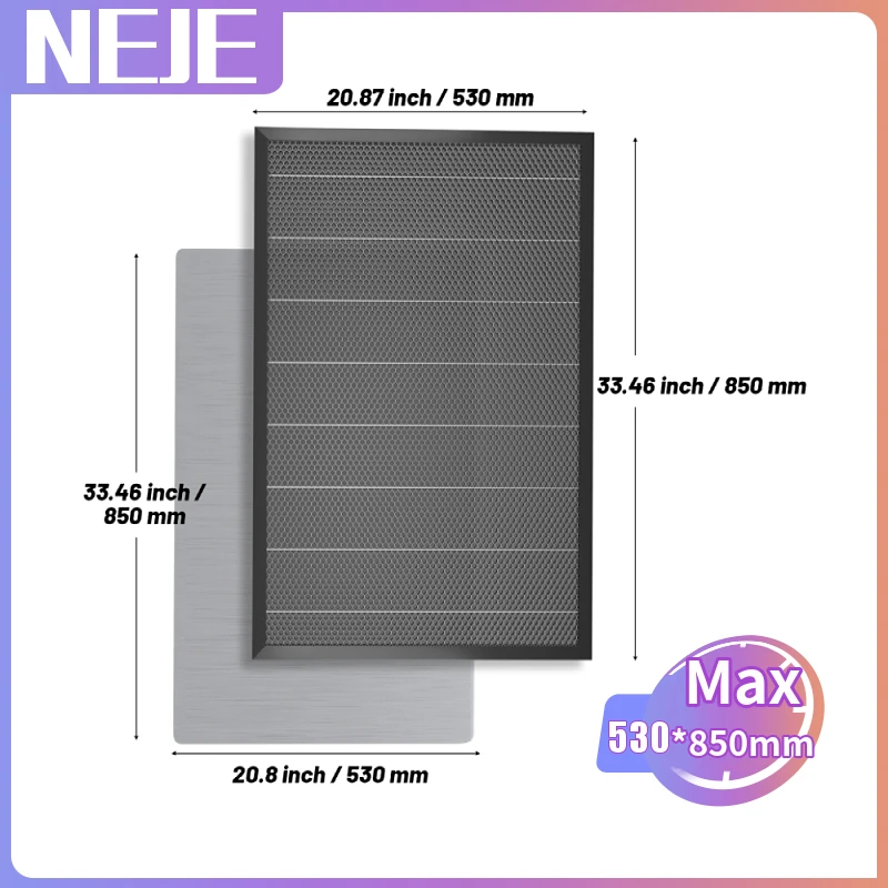 

NEJE laser honeycomb panel table CO2 diode laser engraving and cutting machine cnc honeycomb panel bed cleaning cutting530*850mm