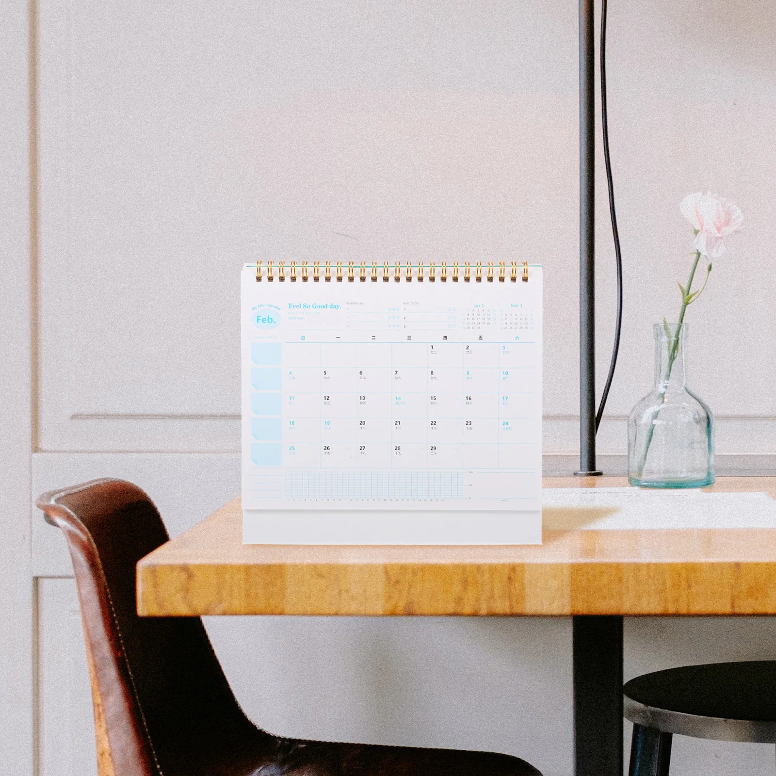 

Stylish Desk Calendar 2024 Freestanding Home Office Decor Monthly Planner Compact Desktop Organizer Gift Idea Desk Calendar