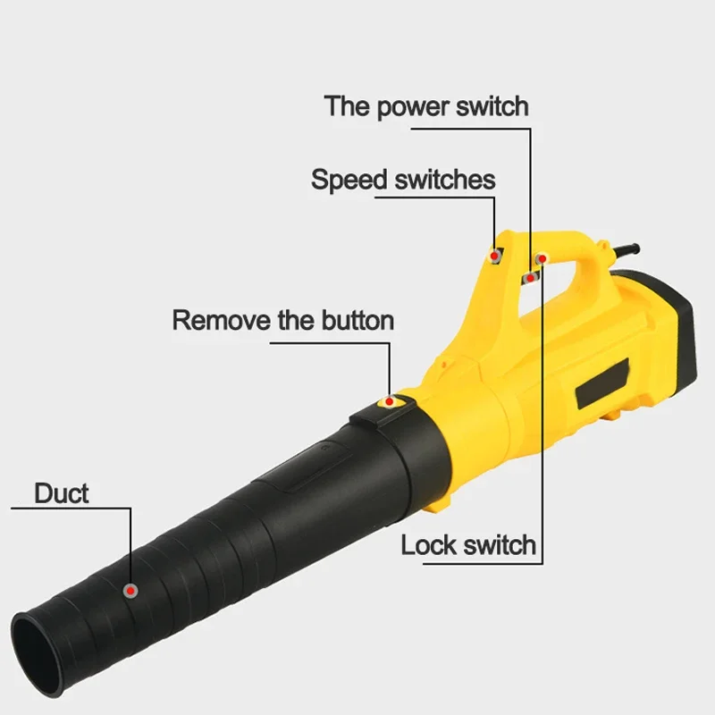 

Portable Electric Air Blower Hand-Held Leaf Blower Multifunction Sweeper Garden Supplies Cleaning Tools 6 Speeds Dusting Machine