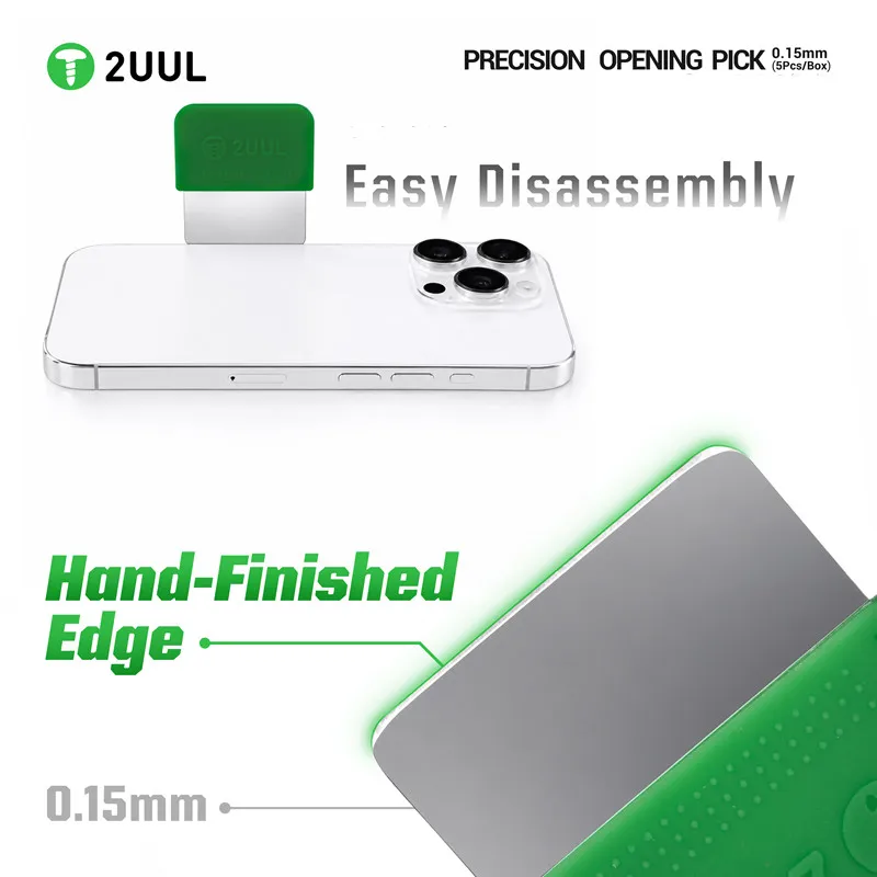 2UUL DA87 Precision Opening Blade Ultra Thin Stainless Steel Blade for Mobile Phone Screen Frame Scratch-free Pry Opening