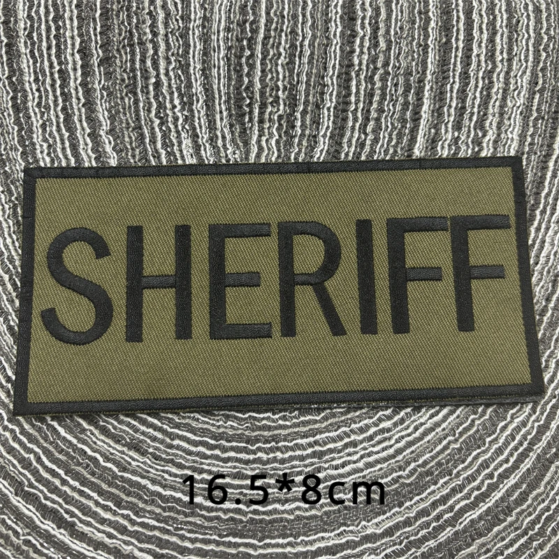 Security Identification Costume Badge For Vest Jacket US SHERIFF Patches With Hook&Loop Tactical Embroidered Patch Morale Emblem