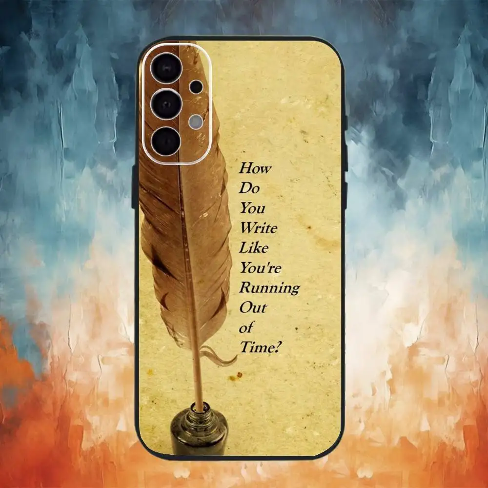 حافظة هاتف H-HaMiltOn M-Musical Lyrics لهاتف سامسونج S25,S24,S21,S22,S23,S30,Ultra,S20,Plus,Fe,Note,10,9,5G غطاء أسود