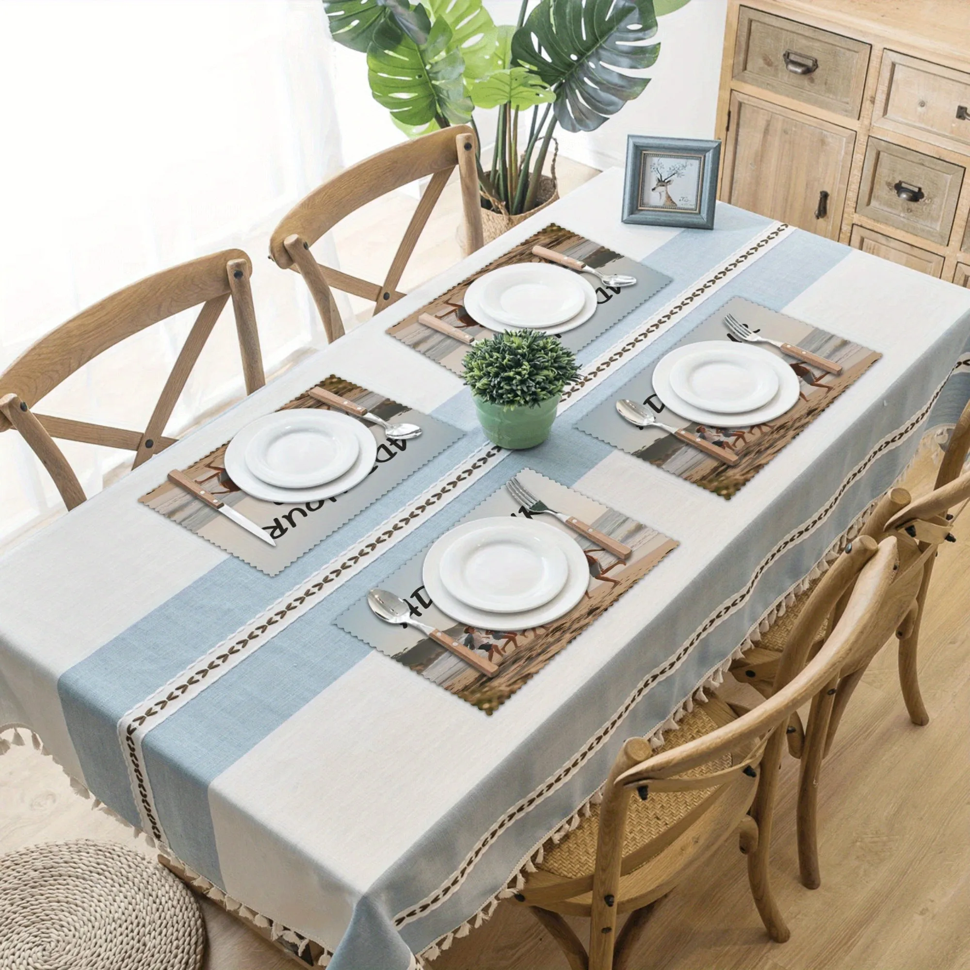 Custom Logo/Text/Pattern Placemats, Personalized Photo Placemats, Western-Style Placemats, Premium Custom Photo Placemats