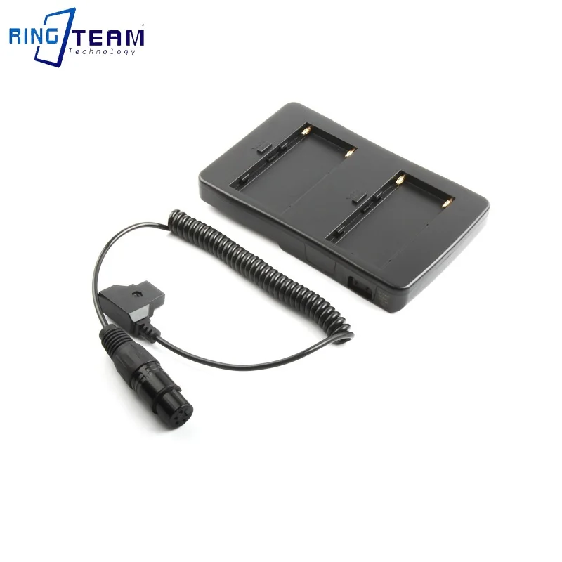 F2-BP NP-F Battery V-Mount Plate + DTAP Cannon 4-PIN Female Cable for F550 F750 F970 for Canon 5D2 DSLR Camera LED Light Monitor