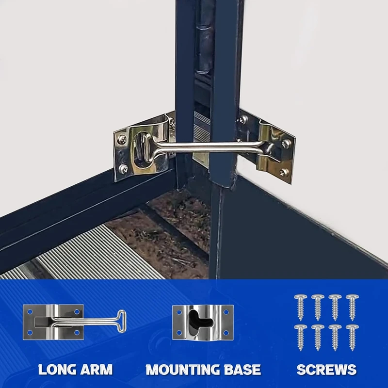 Trava de porta Rv - Suporte de porta RV, trava de porta de trailer de aço inoxidável, suporte de porta estilo T RV de 4 polegadas