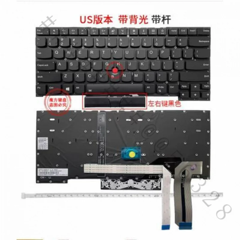 SS+Black US Backlit Keyboard with Trackpoint For Lenovo ThinkPad S3 S3-490 E490S Laptop Replacement Keyboard