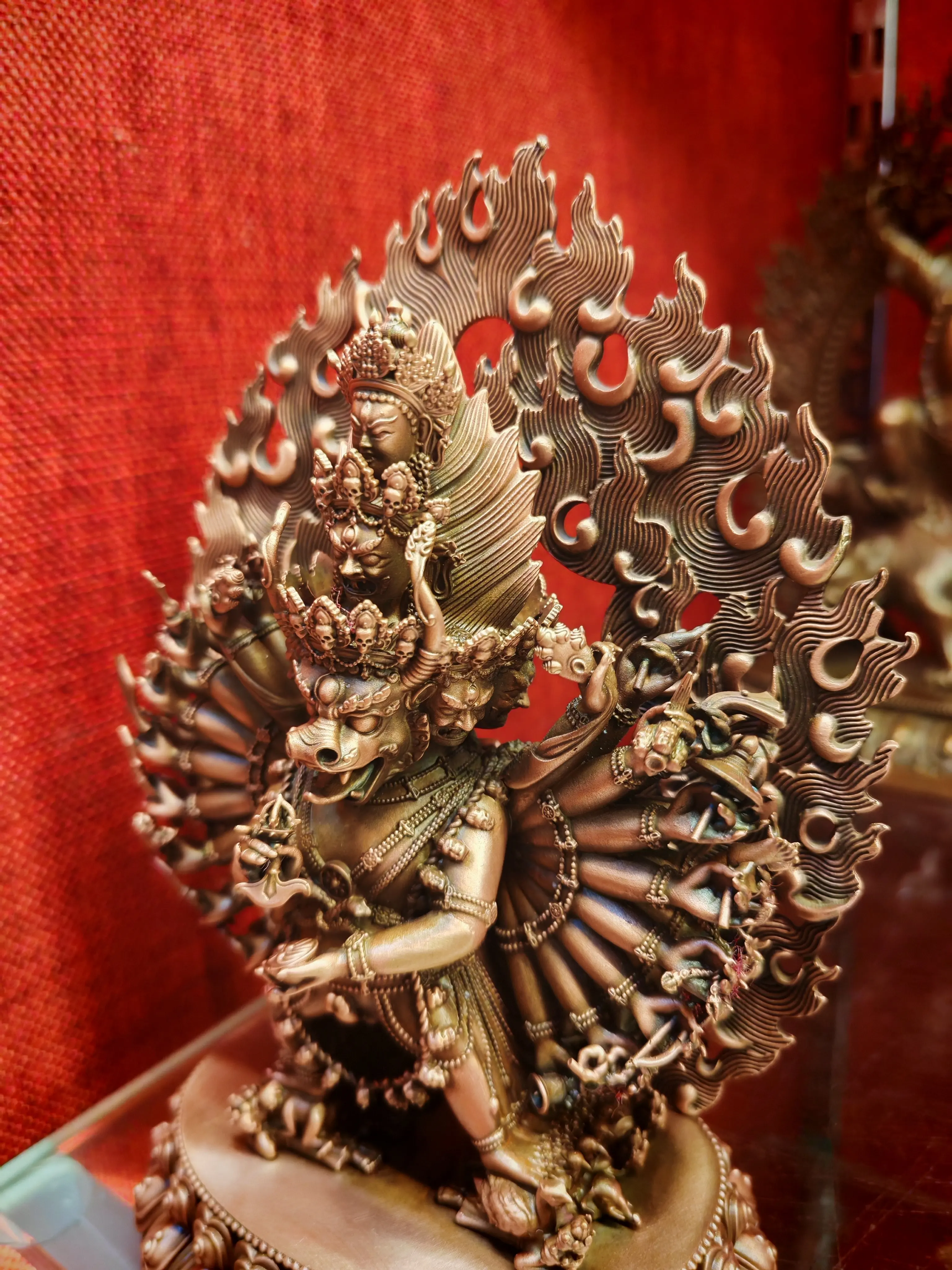 15Cm double-body Dawei King Kong pure copper boutique craft Buddha statue