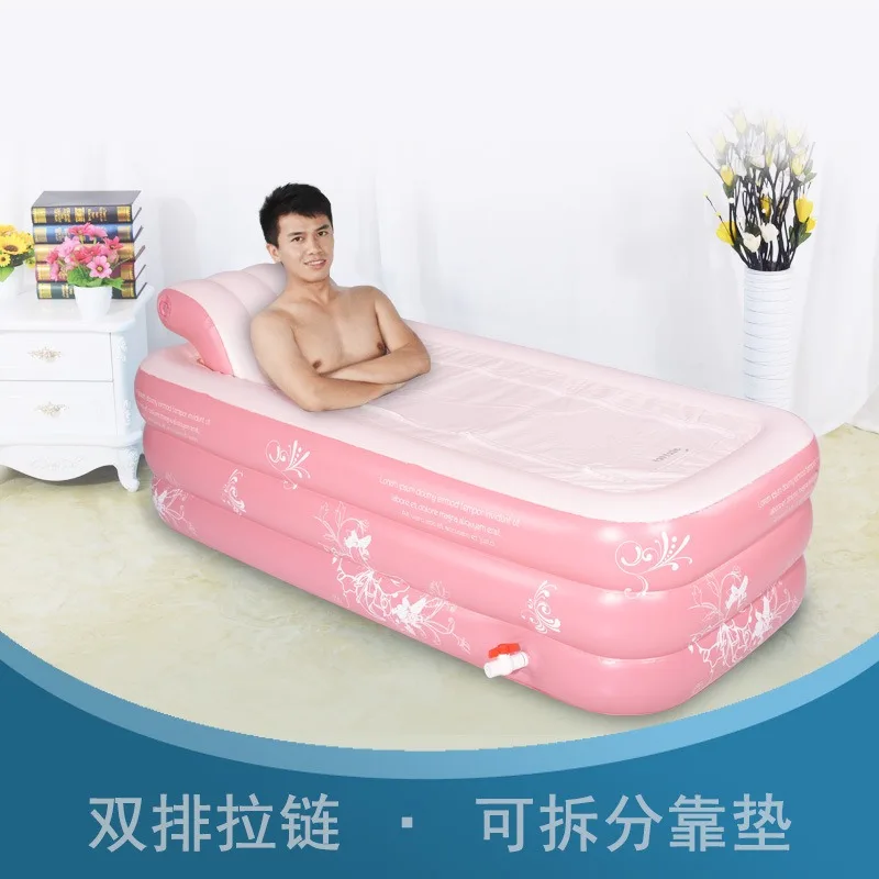 Pvc inflatable bathtub household movable adult jacuzzi foldable adult bath tub