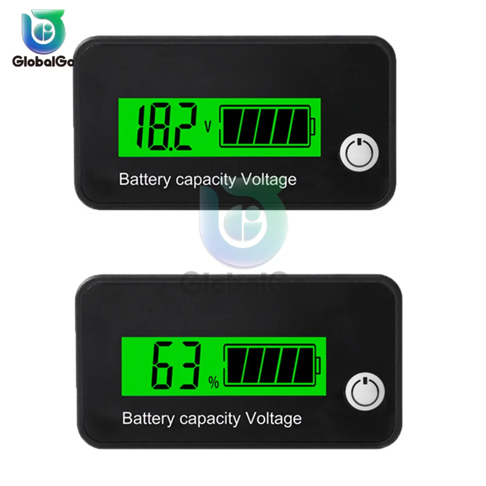 DC8-90V LCD Digital Lead Acid Lithium Battery Capacity Indicator Car Motorcycle Digital Voltmeter Voltage Tester Meter Tool
