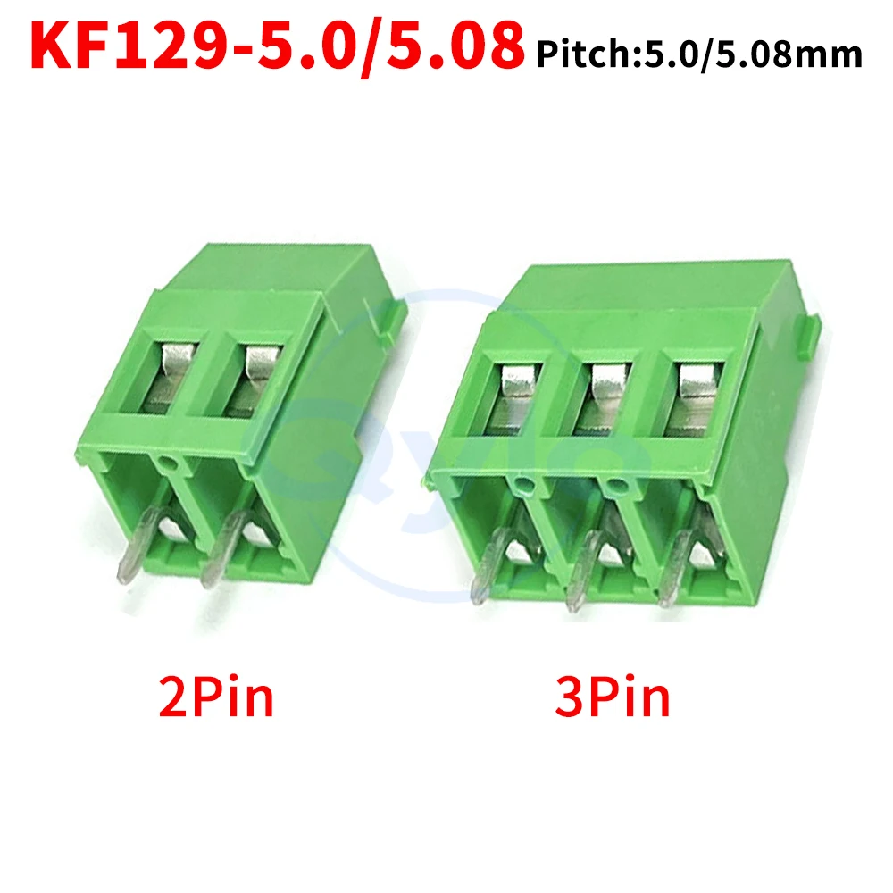 (1 pcs) 129 - 5.0MM - 5.08mm Screw-type PCB Terminal Block KEFA KF MG JM DG 129 - 5.0 - 5.08 Copper Eco-friendly Stackable 2P 3P