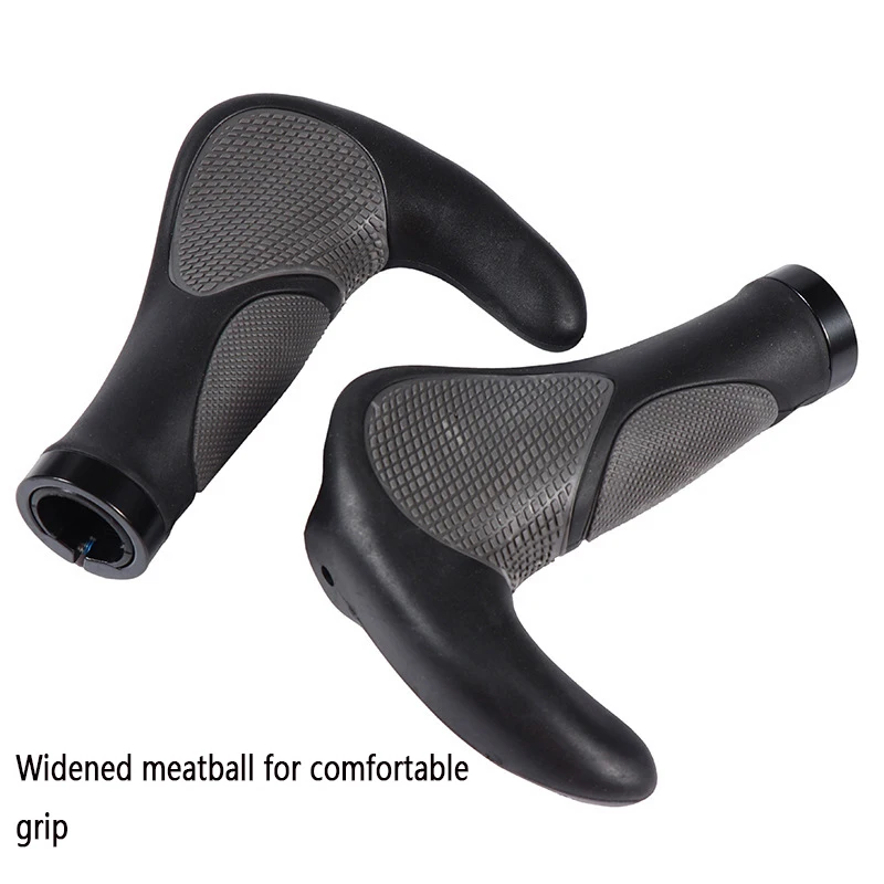 Bicycle Rubber Horn Handle Set Mountain Bike Horn Handle Set Riding Accessories Both Sides Lock The Non-slip Pair Handle