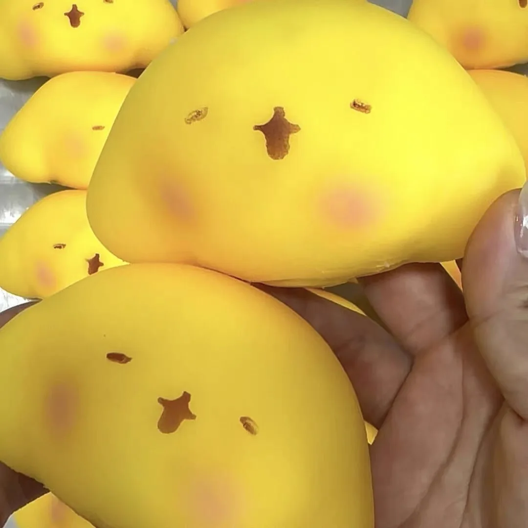 Crunchy Tangyuantu Ball Squishy Stress Ball Fidget Toy Crunchy Squeeze Ball Round Blocks Filled ASMR Anti Stress Toys for Adults - view 2