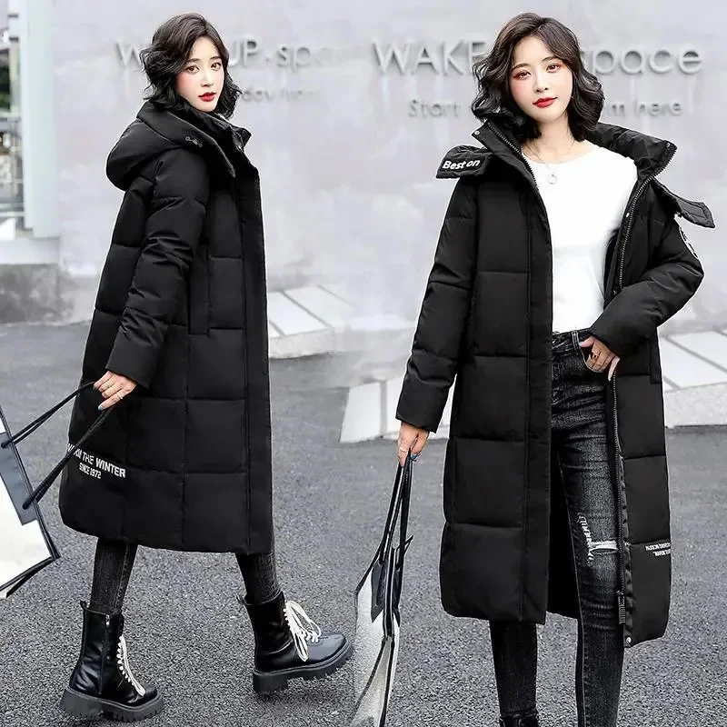 Winter Warm Long Down Jacket Women White Duck Down Coat Hooded Coldproof Super Heat Windproof Outerwear Snowsuit Long Sleeve New